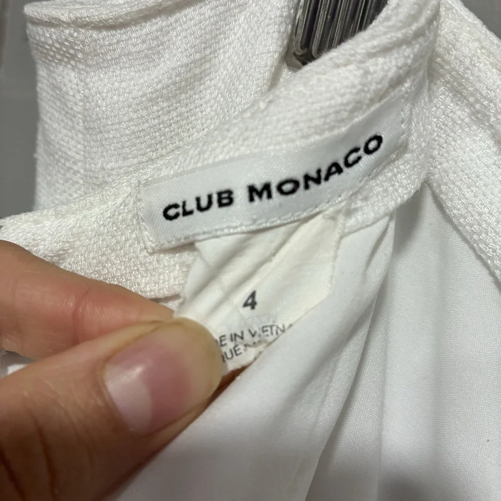 Club Monaco Womens Casual Short White 4(S) High Waist Lightweight Casual‎ Grunge - Picture 9 of 15